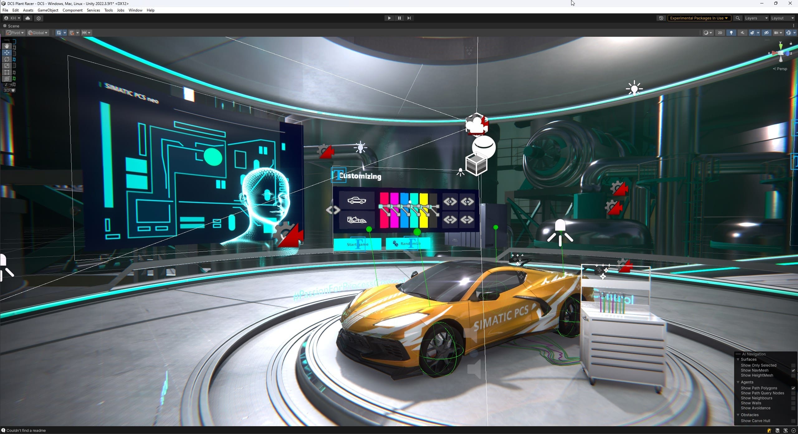 3D UI im Kontrollraum