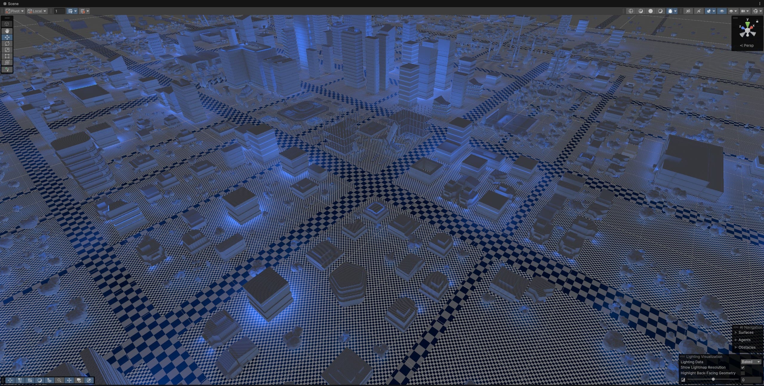 Debug Ansicht des Lichteinfalls und Reflektionen