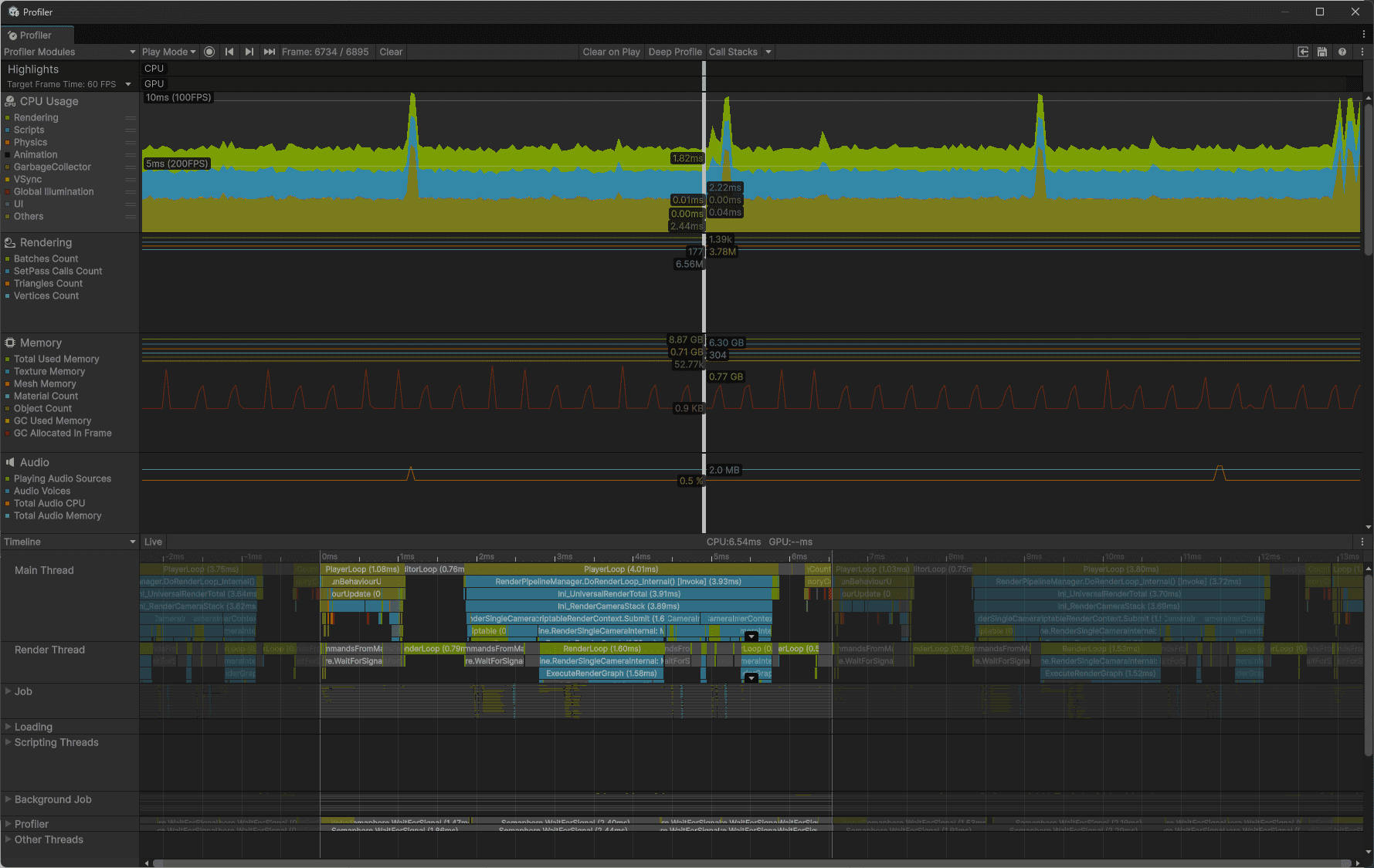 Unity Frame Debug